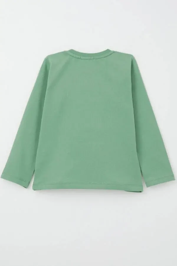 Baby Boy Long Sleeve T-Shirt Hip Hop Teddy Bear Embroidery - 2