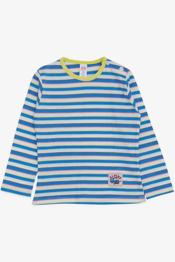 Baby Boy Long Sleeve T-Shirt Patchwork Colorful Striped - 1