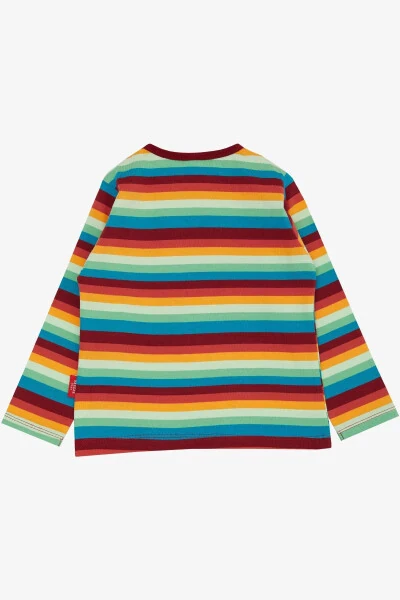 Baby Boy Long Sleeve T-Shirt Patchwork Colorful Striped 9 Months-3 Years, Mixed Color - Modazone (1)