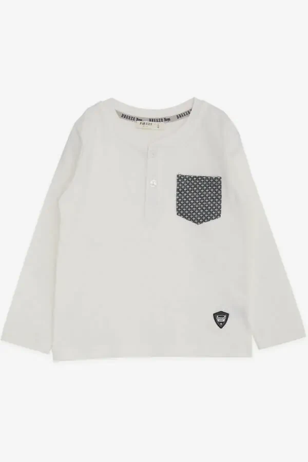 Baby Boy Long Sleeve T-Shirt Pocketed Buttoned Crested - 1