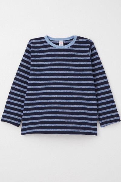 Baby Boy Long Sleeve T-Shirt Snap Fastener 9 Months-3 Years, Mixed Color - BREEZE