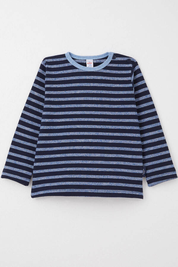 Baby Boy Long Sleeve T-Shirt Snap Fastener 9 Months-3 Years, Mixed Color - 1