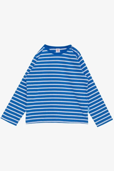 Baby Boy Long Sleeve T-Shirt Snap Fastener Striped 9 Months-3 - BREEZE