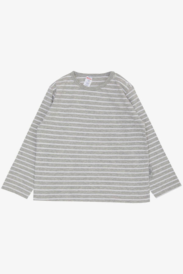 Baby Boy Long Sleeve T-Shirt Snap Striped 9 Months-3 - 1