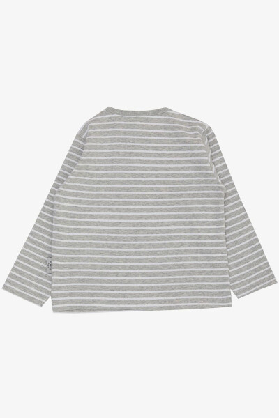Baby Boy Long Sleeve T-Shirt Snap Striped 9 Months-3 - BREEZE (1)