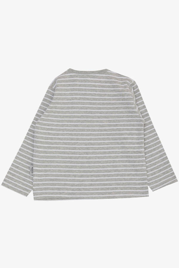Baby Boy Long Sleeve T-Shirt Snap Striped 9 Months-3 - 2