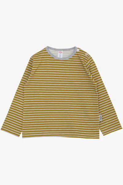 Baby Boy Long Sleeve T-Shirt Snap Striped 9 Months-3 - BREEZE