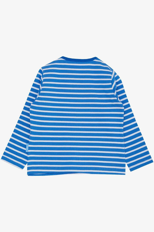Baby Boy Long Sleeve T-Shirt Snap Striped 9 Months-3 - 2