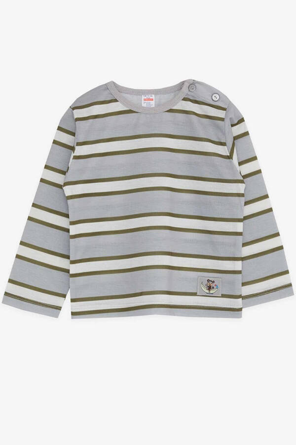 Baby Boy Long Sleeve T-Shirt Striped Multicolor (9 Months-2 Years) - 5