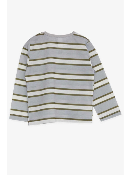 Baby Boy Long Sleeve T-Shirt Striped Multicolor (9 Months-2 Years) - 2