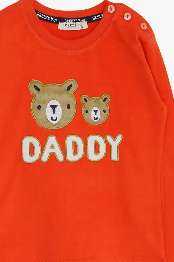 Baby Boy Long Sleeve T-Shirt Teddy Bear Look 9 Months-3 - 3