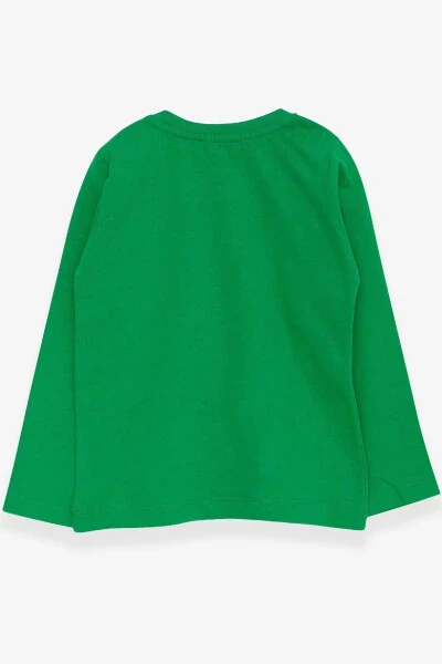 Baby Boy Long Sleeve T-Shirt with Pocket 9 Months-3 Years, Green - BREEZE (1)
