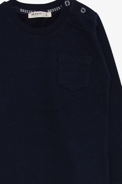 Baby Boy Long Sleeve T-Shirt with Pocket 9 Months-3 Years, La - 3