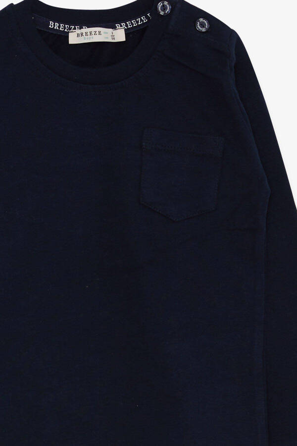 Baby Boy Long Sleeve T-Shirt with Pocket 9 Months-3 Years, La - 3