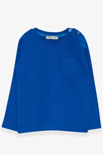 Baby Boy Long Sleeve T-Shirt with Pocket 9 Months-3 Years, Sa - Modazone