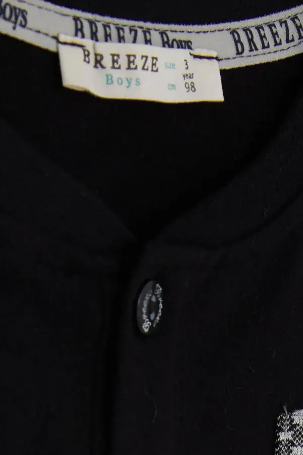 Baby Boy Long Sleeve T-Shirt with Pocket and Badge 9 Months-3 - 3