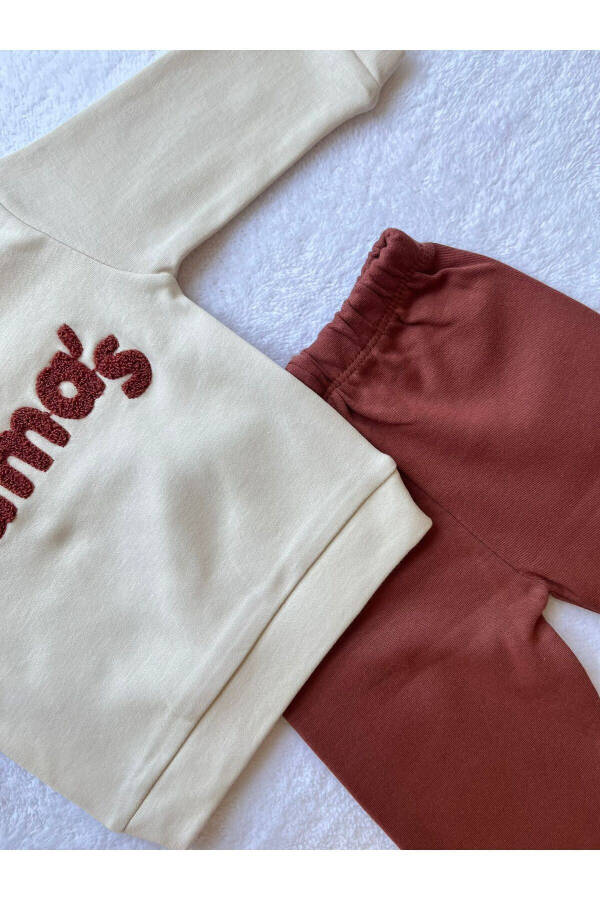 Baby Boy Mama's Embroidered 2 Piece Sweatshirt and Pants Set - 5