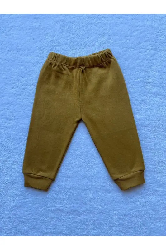Baby Boy Mama's Embroidered 2-Piece Sweatshirt and Pants Set 4-mustard - 3