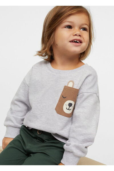 Baby Boy Metal Grey Sweatshirt - 6