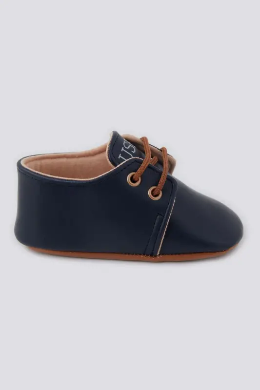 Baby Boy Navy Blue Baby Shoe-Navy Blue - 1