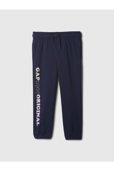 Baby boy navy blue Gap logo jogger sweatpants. - 3