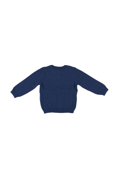 Baby Boy Navy Blue Knit Cardigan - 11