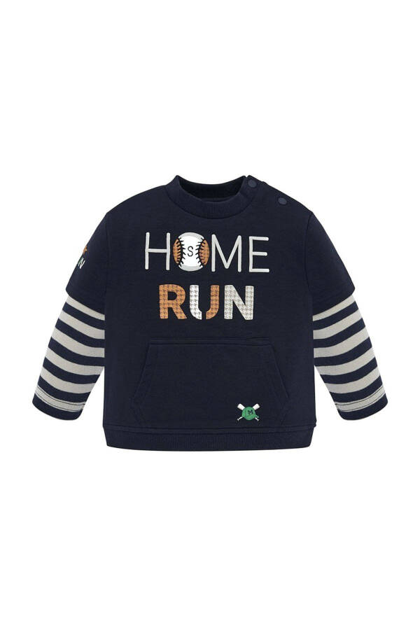 Baby Boy Navy Blue Sweater - 1