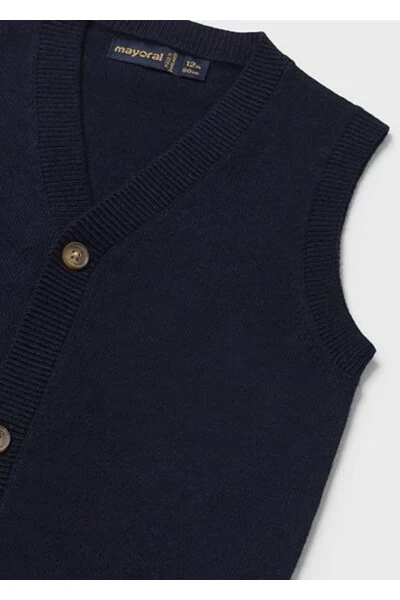 Baby Boy Navy Blue Vest (02316) - MAYORAL (1)