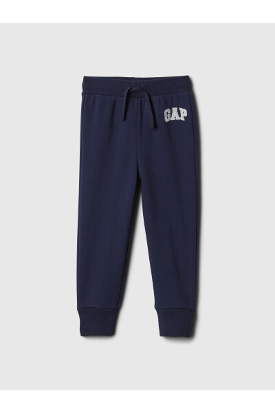 Baby Boy Navy Logo Fleece Jogger Pants - 3