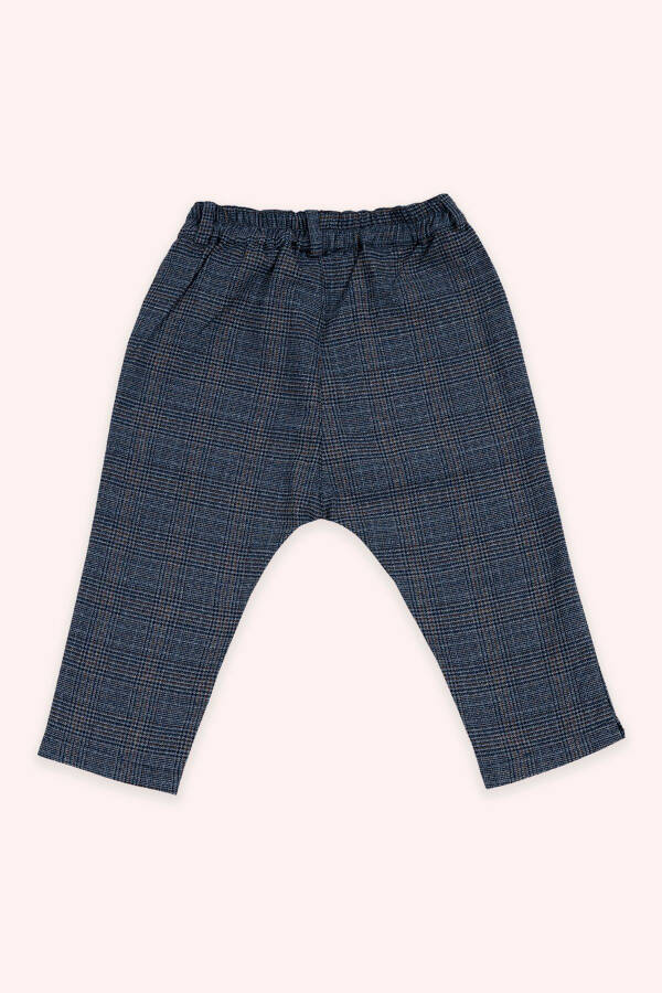 Baby Boy Navy Plaid Pants - 2