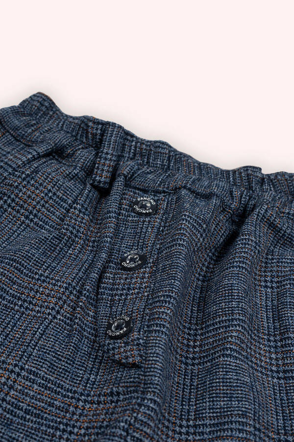 Baby Boy Navy Plaid Pants - 3