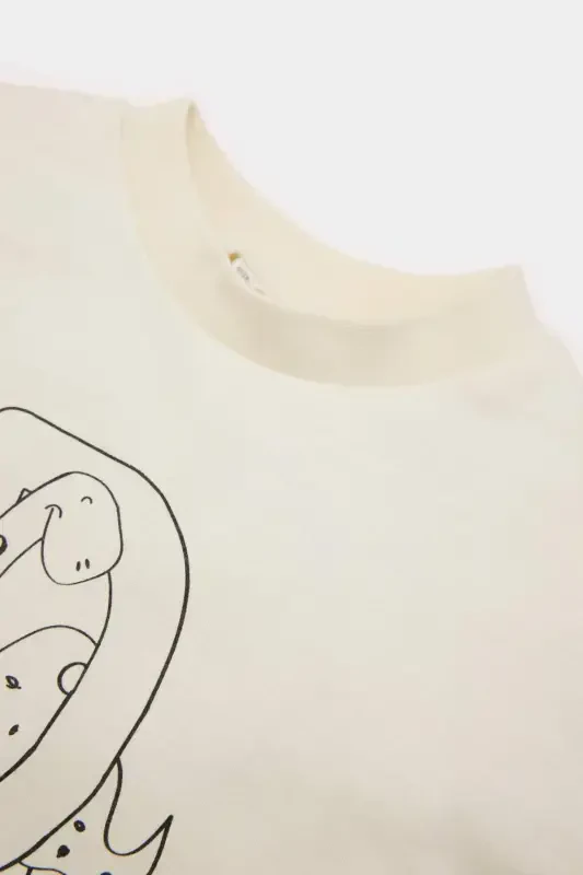 Baby Boy Newborn Crew Neck Printed T-shirt - 3