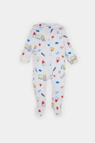 Baby Boy Newborn Dinosaur Print Jumpsuit D8324A5NS - 1