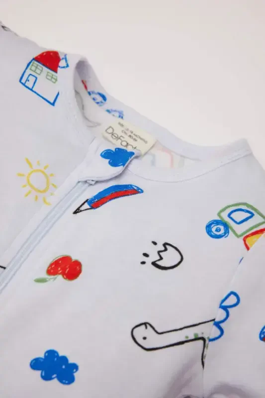 Baby Boy Newborn Dinosaur Print Jumpsuit D8324A5NS - 2