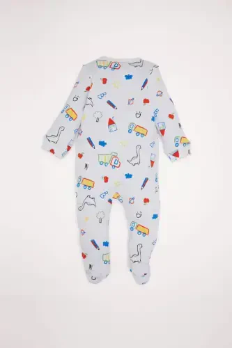 Baby Boy Newborn Dinosaur Print Jumpsuit D8324A5NS - 5