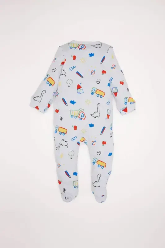 Baby Boy Newborn Dinosaur Print Jumpsuit D8324A5NS - 5