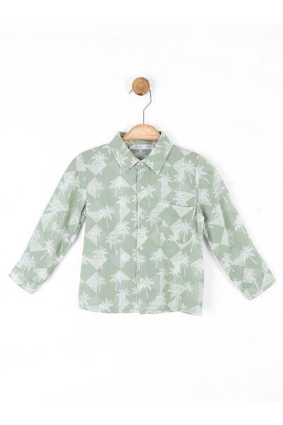 Baby Boy Palm Print Shirt - 1