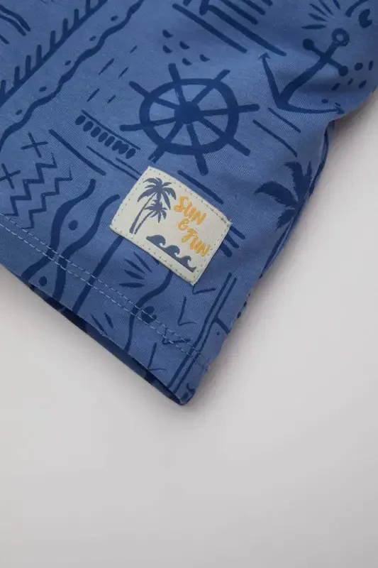 Baby Boy Palm Print Shorts C9373A524SM - 2