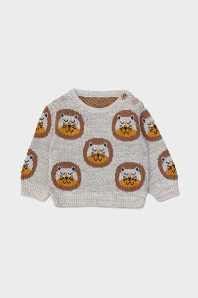 Baby Boy Patterned Sweater 23FW0LT8405 - Modazone
