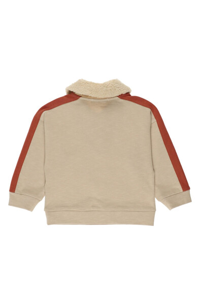 Baby Boy Plush Collar Sweatshirt - 2