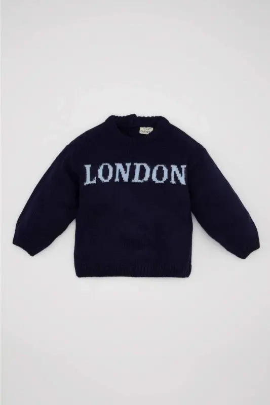 Baby Boy Printed Sweater C8867A524WN - DEFACTO