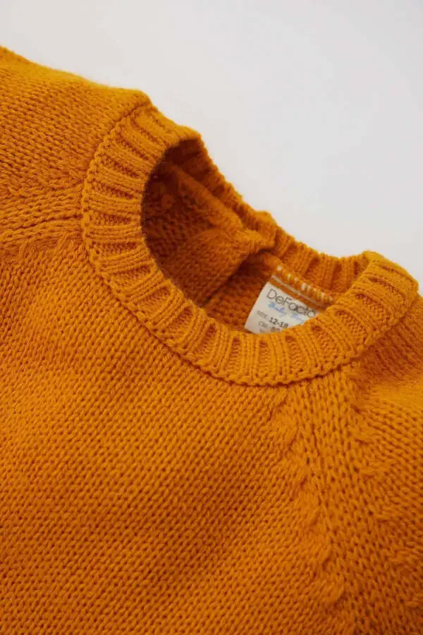 Baby Boy Regular Fit Crew Neck Acrylic Knit Sweater - 5
