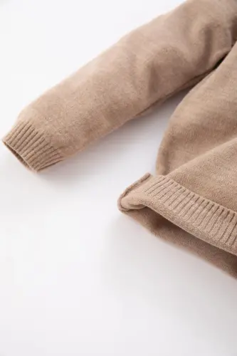 Baby Boy Regular Fit Sweater - Beige-BG187 - 4