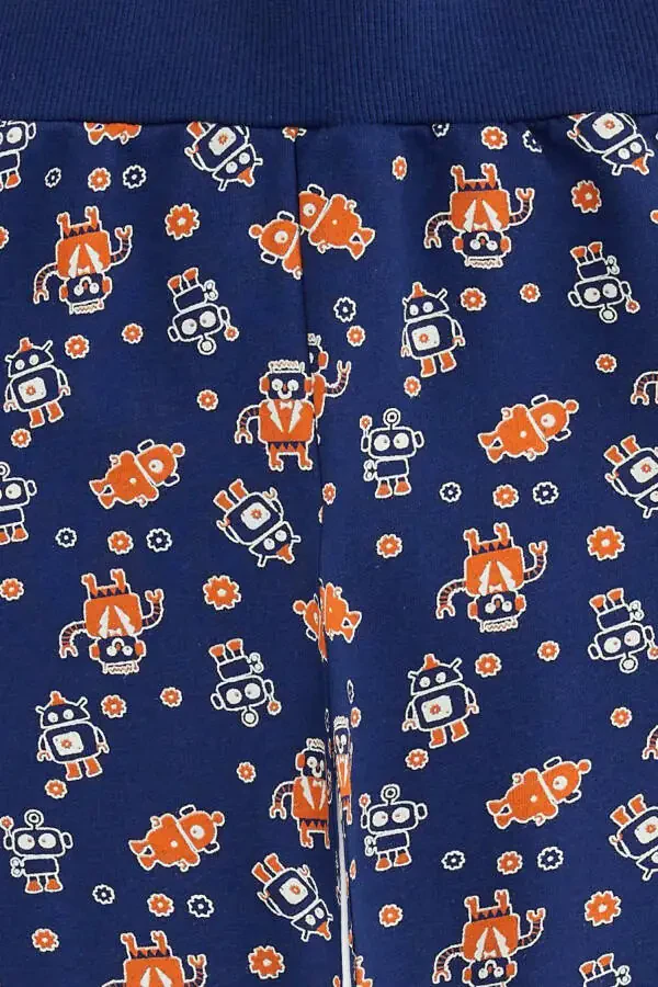 Baby Boy Robot Pattern Sweatpants - 2