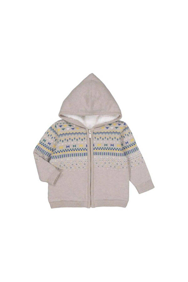 Baby boy sherpa lined hooded jacket - 1