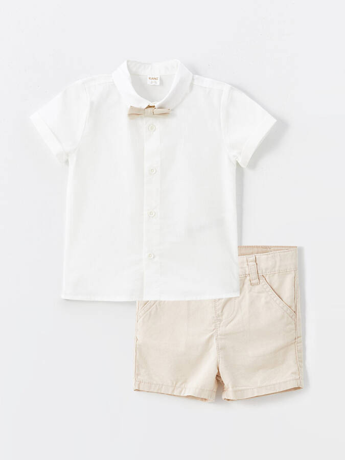 Baby Boy Short Sleeve Basic Polo Shirt and Shorts 2-Piece Set - 7