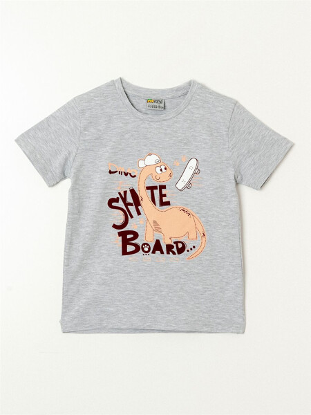 Baby Boy Short Sleeve T-Shirt with Crew Neck - 1