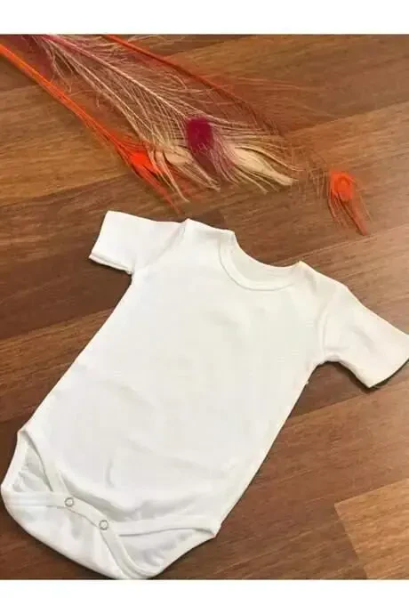 Baby Boy Short Sleeve White Rompers 3-Pack - 2