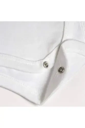 Baby Boy Short Sleeve White Rompers 3-Pack - 3