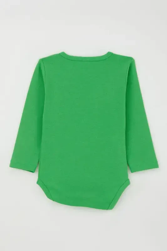 Baby Boy Snap Bodysuit Balloon Bear Print 9 Months-3 Years, Green - 2